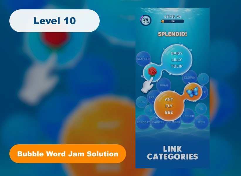 Bubble Word Jam Level 10