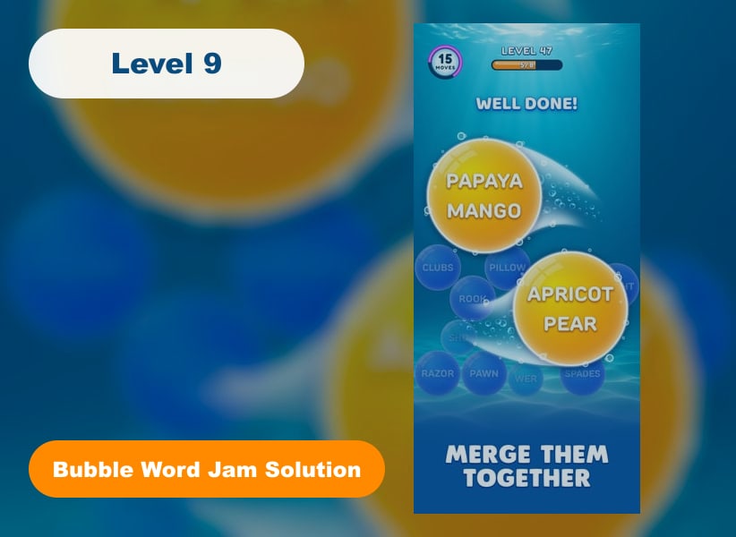 Bubble Word Jam Level 9